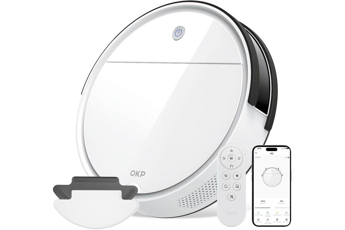 Risparmia tempo e denaro oggi: il robot aspirapolvere OKP K5B è in offerta per una pulizia perfetta senza fatica