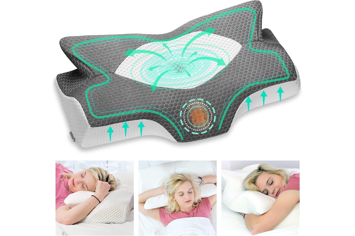 Risparmia ora sul cuscino memory foam Elviros: supporto ergonomico per il collo a prezzo speciale