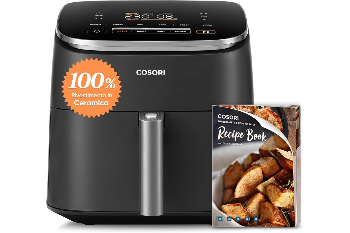 Con cosori turbo blaze risparmi tempo, energia e denaro: scopri la friggitrice ad aria 6L in super offerta